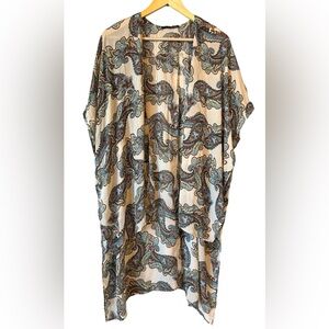 Black Tape Pink Sage Floral Kimono | Women’s M